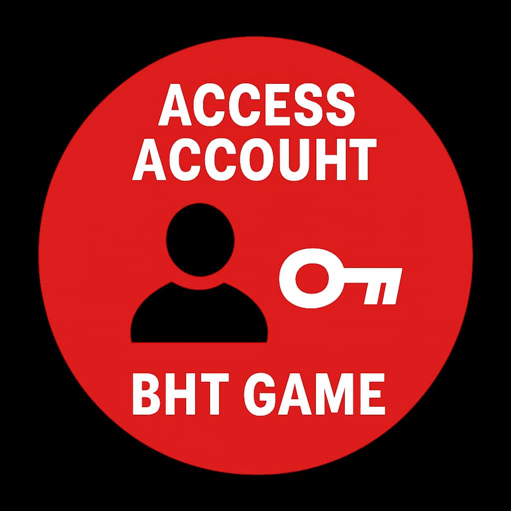 An icon symbolizing guidance for accessing the BHT Game account.