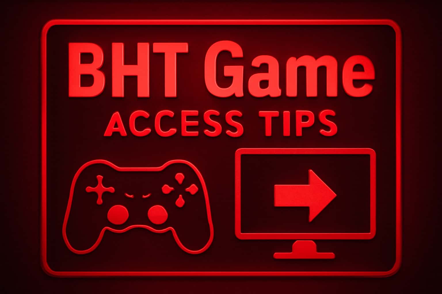 Informational scene about accessing BHT Game.