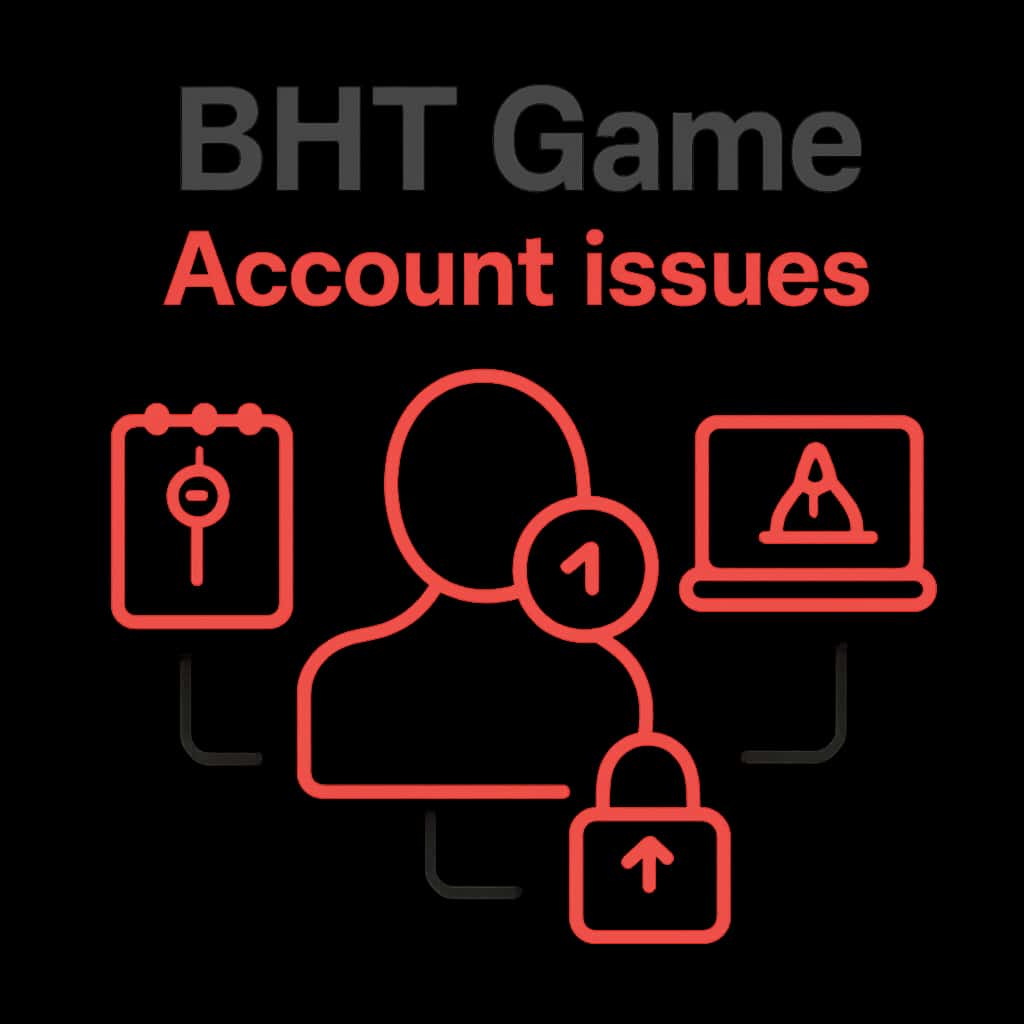 An educational diagram on BHT Game Account Issues.