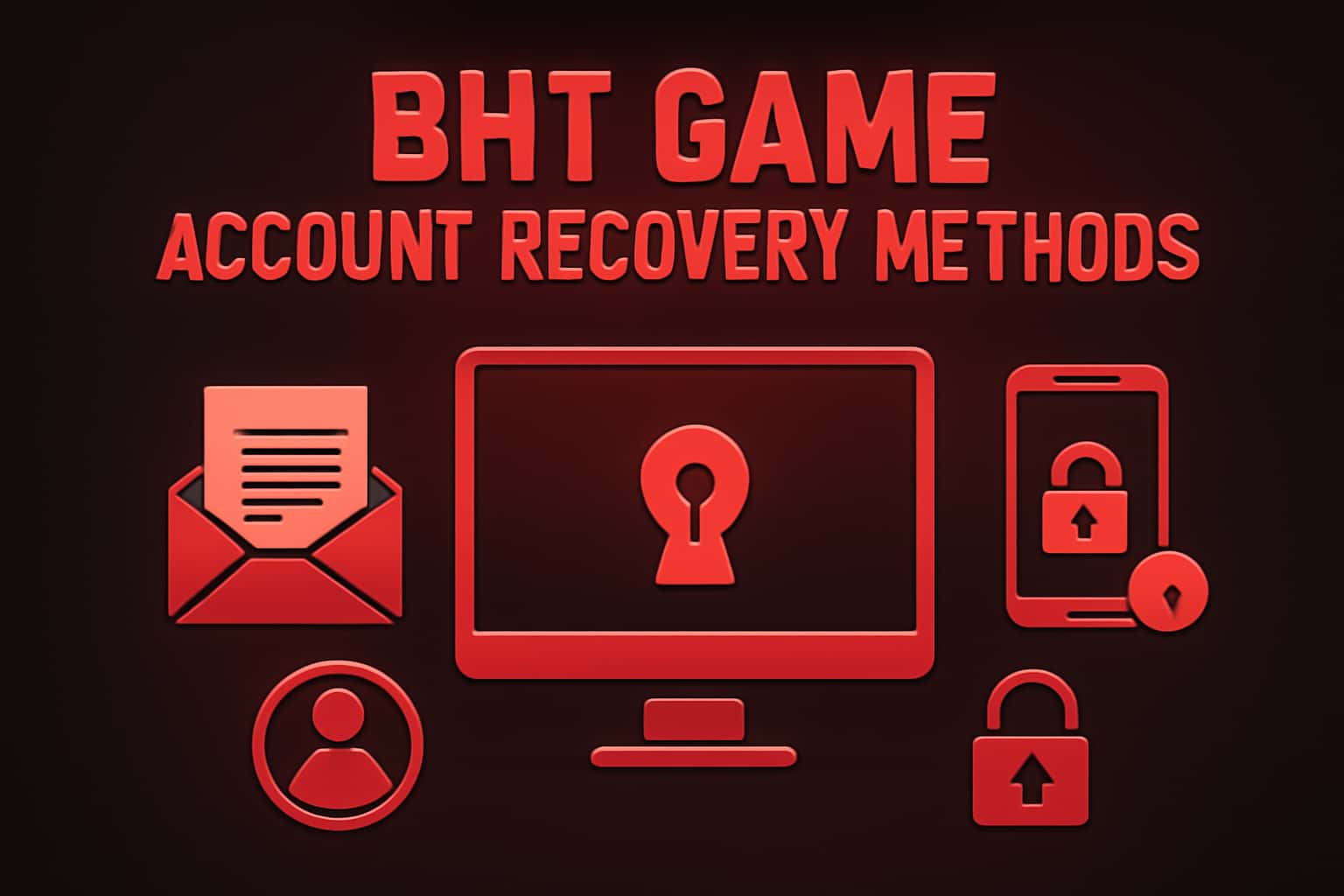 An informative visual representation of BHT Game account recovery methods.