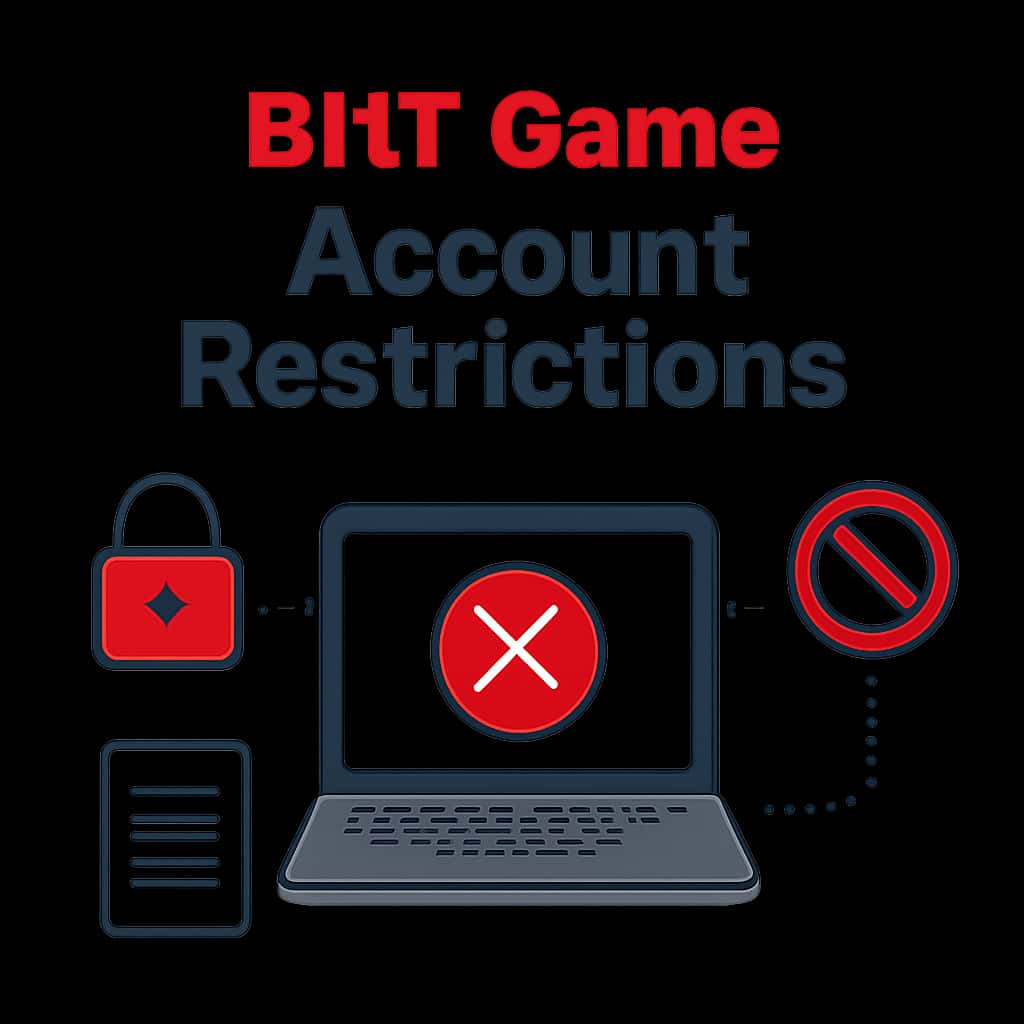 An educational diagram illustrating BHT Game account restrictions.
