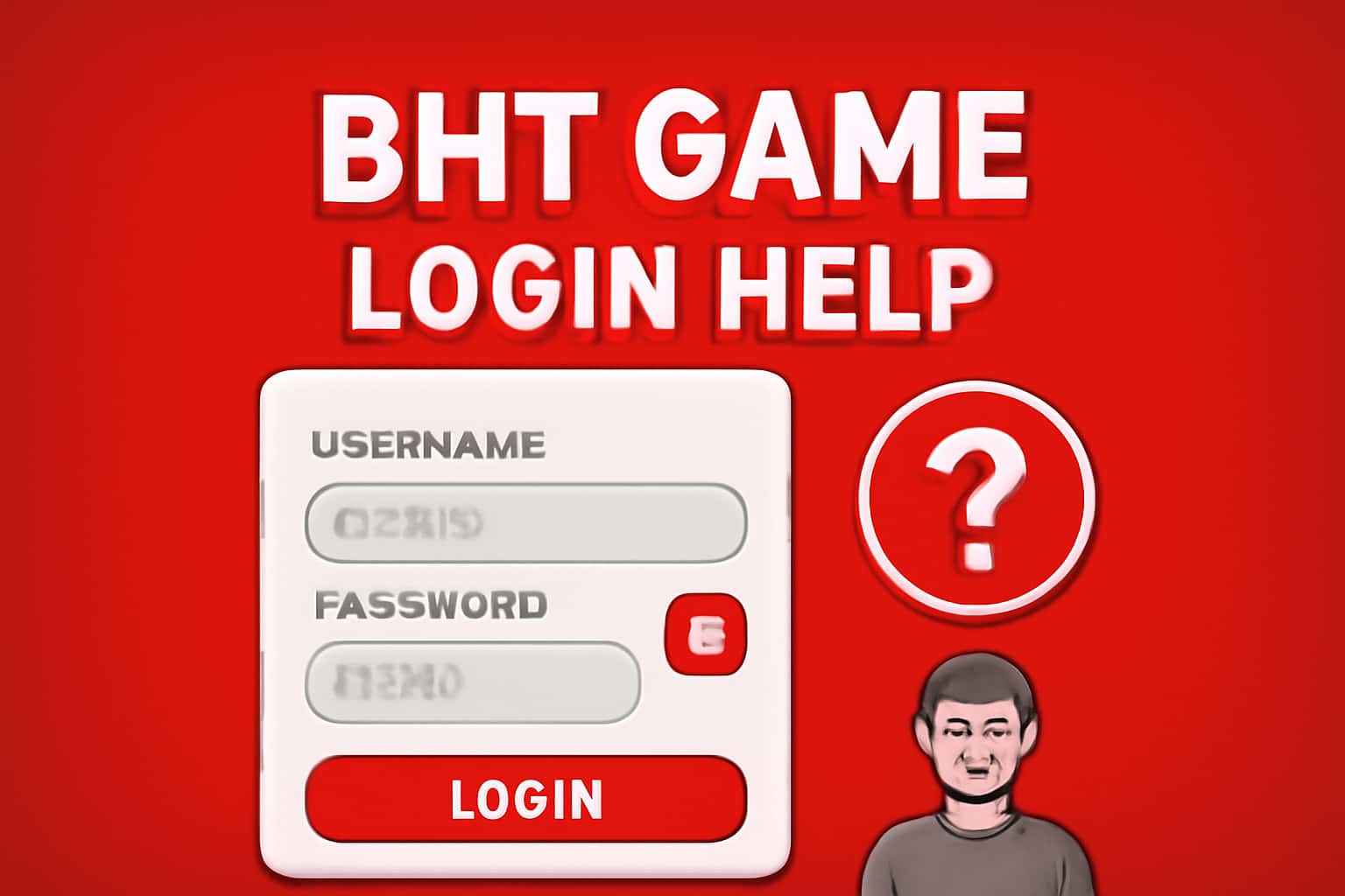 A visual representation of BHT Game login assistance.