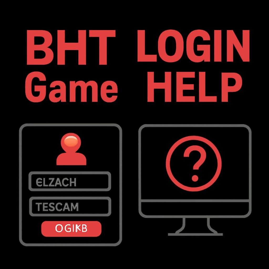 An educational illustration for BHT Game login guidance.