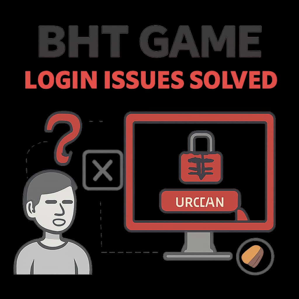 Diagram illustrating common login issues for BHT Game.