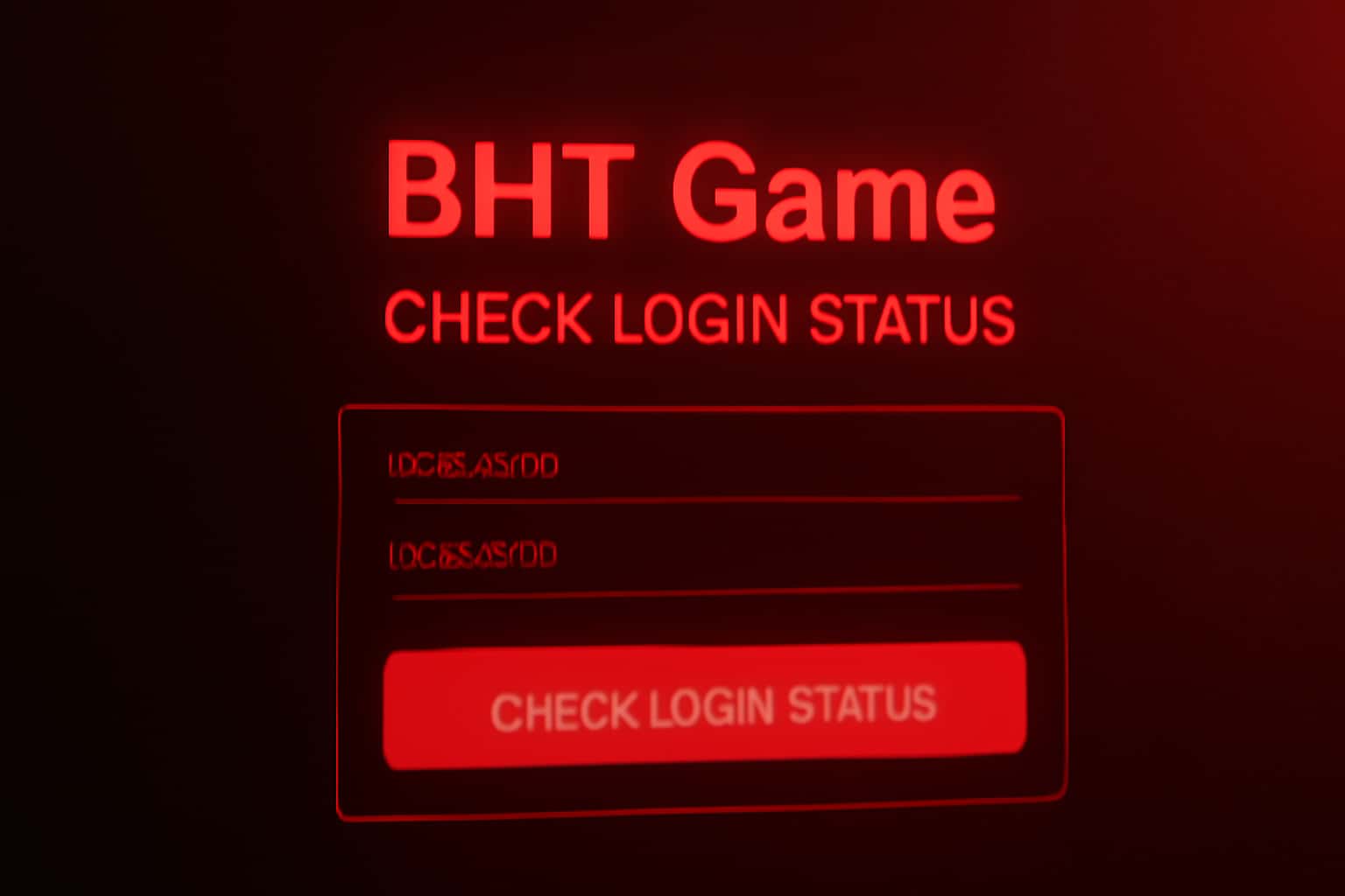 Visual representation of checking BHT Game login status with a focus on security.