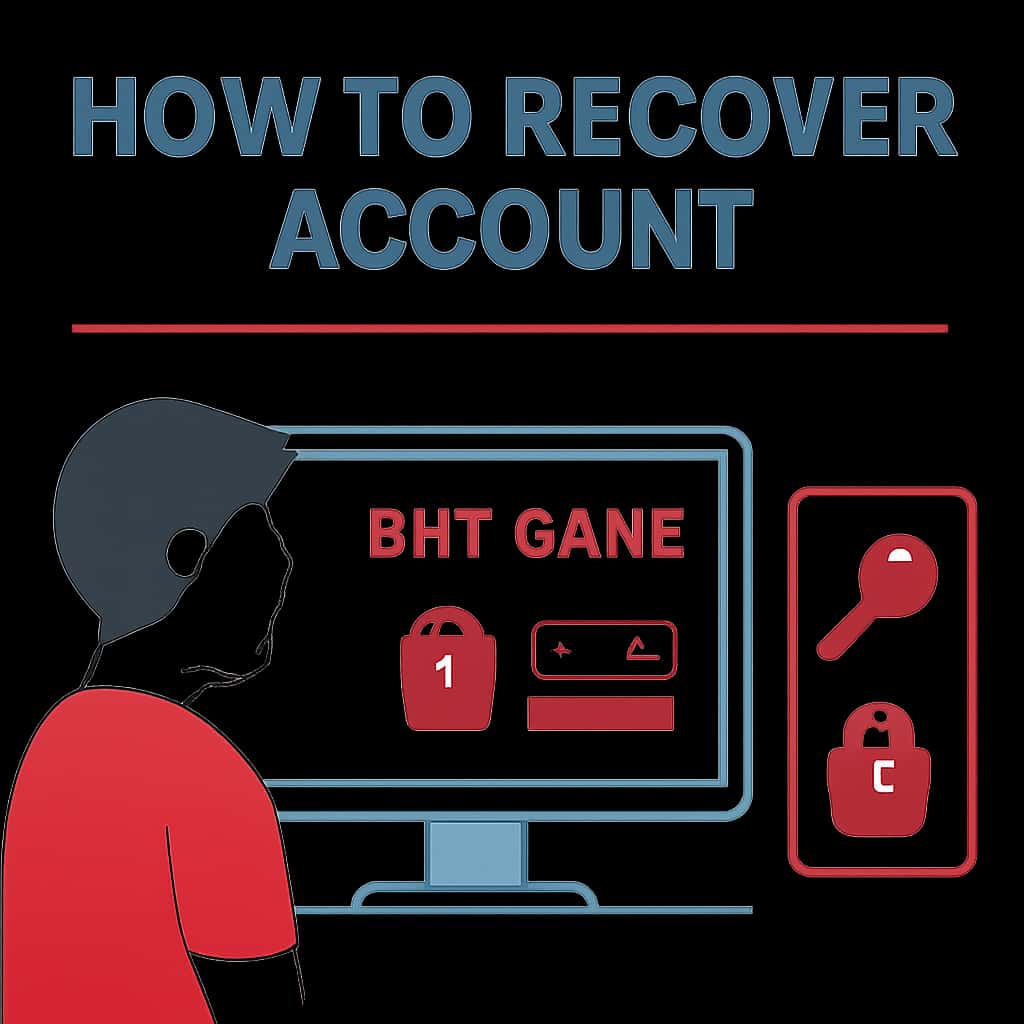 Illustrative diagram of BHT Game account recovery process.