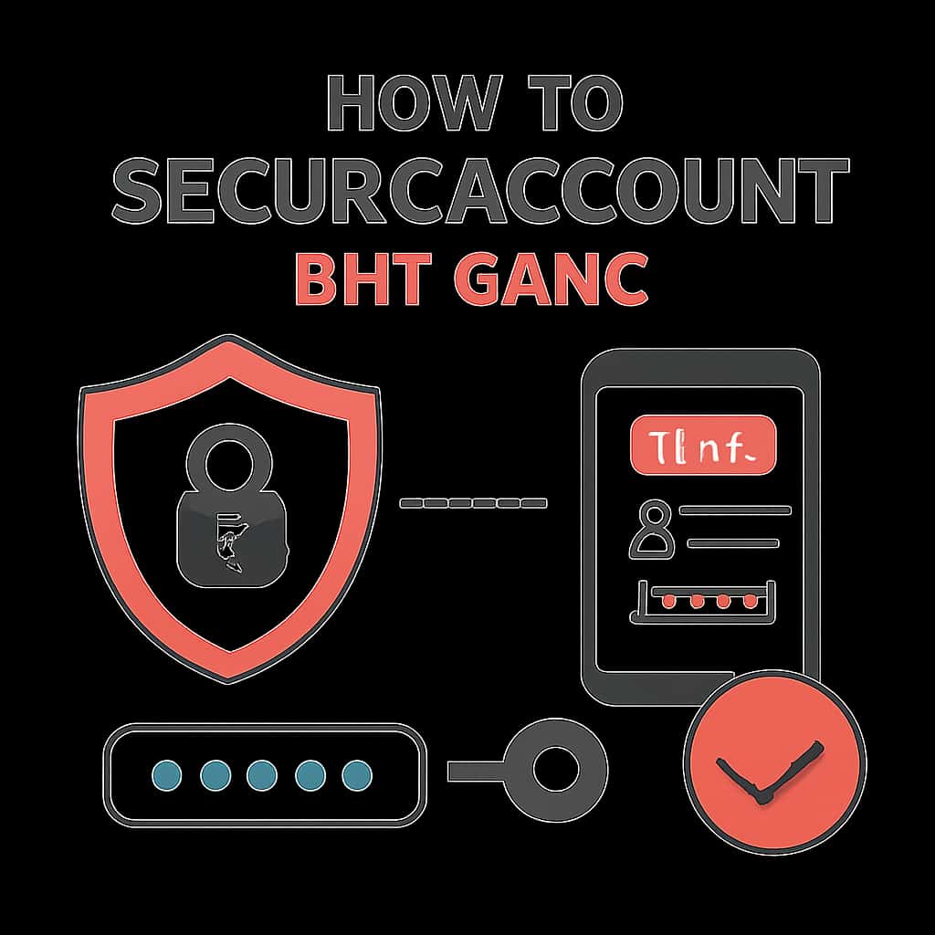 An educational illustration on securing BHT Game accounts.