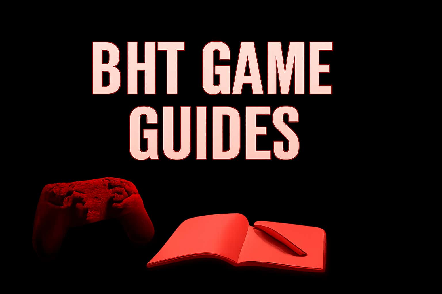 Informational scene about BHT Game Guides with prominent text.